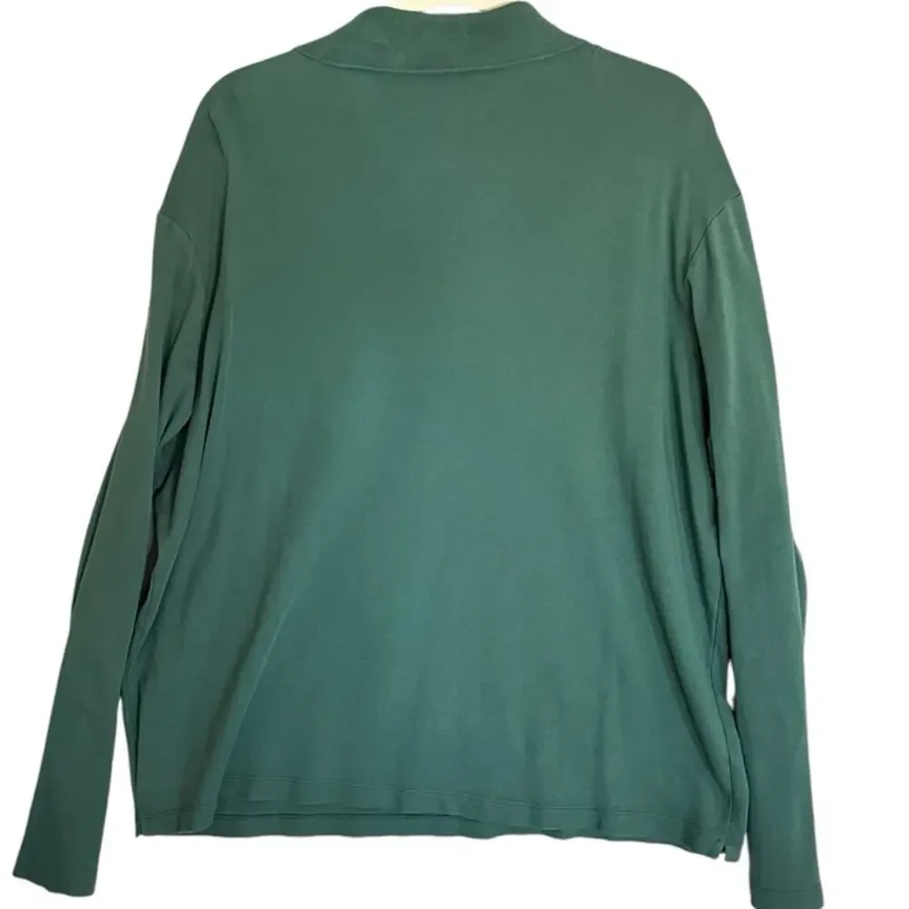 Cezani Men's 2XL Moss Green‎ 1/4 Zip Supima Cotton long sleeve henley 1/4 zip - Picture 3 of 11